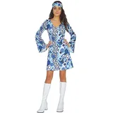 MAYLYNN Hippie Kleid Kostüm Damen Zoe 60er 70er Jahre, Größe L