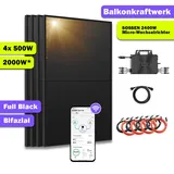 2000W Balkonkraftwerk SOSSEN 2400W Mikro-Wechselrichter 4 MPPT WLAN Bluetooth