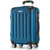 MERISH Reisekoffer Koffer Kofferset Trolleys Zwillingsrollen 3tlg. Hartschale in 9 Farben (Petrol, M)