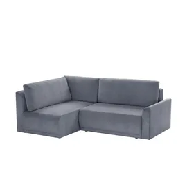 Sofa.de Eckcouch Stoff mit Schlaffunktion 3-Sitzer Blau