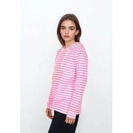 salzhaut Hoodie Streifen Pink/Weiß XXL