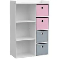 fornord Kinderregal Judy Wild 62 x 29,5 x 96 cm Holz grau/rosa