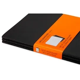 Moleskine Cahier pocket. Ruled. Black Cover. 3er Pack