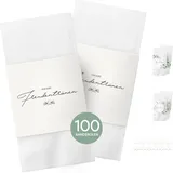 Freudentränen Taschentücher Banderole - 100 Stück, Taschentücher Hochzeit Freudentränen, Taschentücher Kirche, Hochzeits Ideen (Taschentücher nicht enthalten), inkl. Klebepunkte zum verschließen