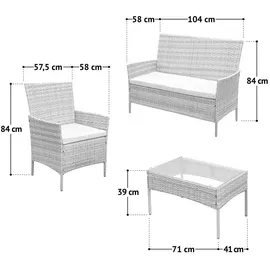 Svita Brooklyn Loungeset 4-tlg. grau