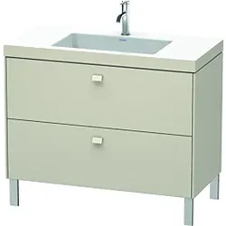 Duravit Brioso c-bonded Waschtisch mit Unterbau BR4702O9191, 100x48cm, Taupe, 1 Hahnloch