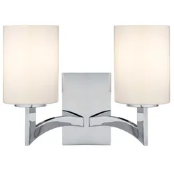 Wand Lampe Spot Leuchte Chrom Opal Glas Weiß Dimmbar Schlaf Zimmer Beleuchtung