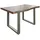 Massivmoebel24 Baumtisch 140 x 77 x 90 cm grau/silber