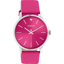 Oozoo Damen Armbanduhr Timepieces C10989 Analog Leder pink UOC10989 - Magenta