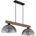 Romy 2-flg Ø 30 cm eckig Schwarz/Glas/Holz/Textil