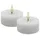 La Casa Teelicht LED 2er-Set 6,8x3 cm weiß