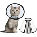 Halskrause Katze, Leichtgewicht Schutzkragen für Welpen, Kleine Hunde und Katzen Operationen Wunden Halsband Leckschutz Verstellbar Leichtgewicht
