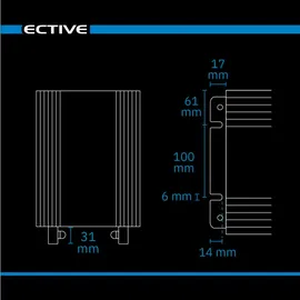 Ective TSI 10 PRO 1000W/12V Sinus-Wechselrichter mit Netzvorrangschaltung