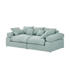 Smart Big Sofa Lionore ¦ grün ¦ Maße (cm): B: 242 H: 86 T: 121