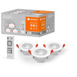 LEDVANCE LED Einbauleuchten Smart+ WiFi 3er Set Ø 8,6 cm, RGBW, 4,5 W