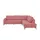 Max Schelling Eckcouch Mikrofaser 2-Sitzer Rosa
