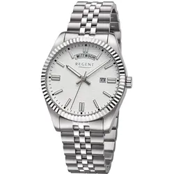 Regent BA-883 Herrenuhr Stahl/Silberfarben