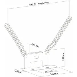 PureMounts PM-SOM-080 Halterung für SONOS BEAM schwarz