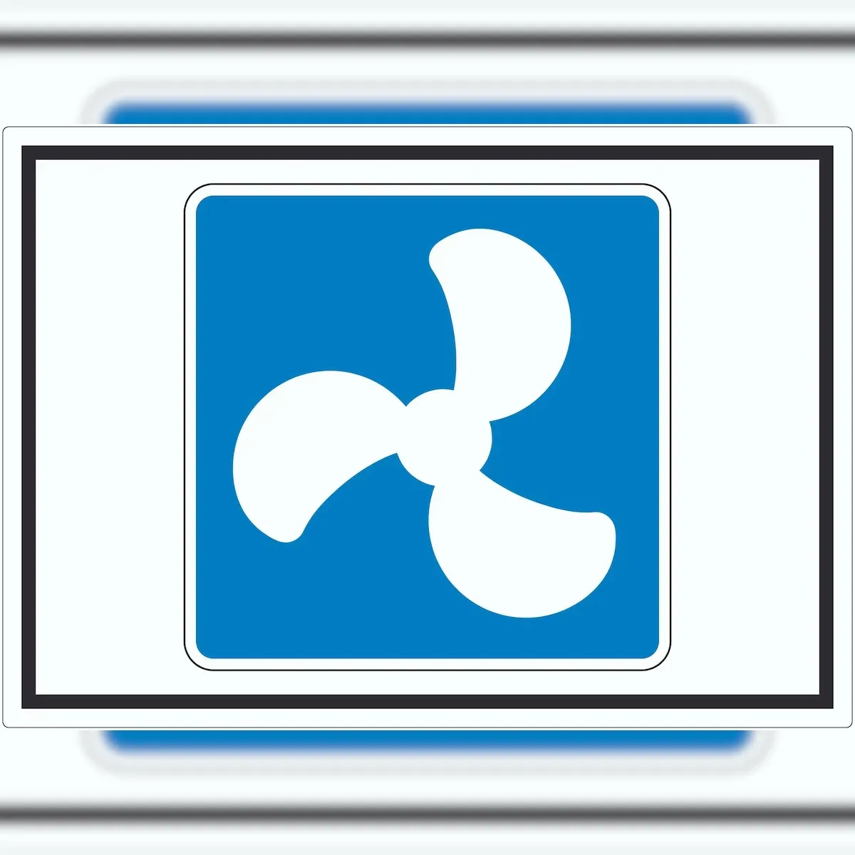 Motorboote erlaubt Symbol Aufkleber A7 (74x105mm)