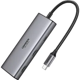 UGREEN 7-in-1 USB-C Hub CM498, Andocken, Dock, 100 W, Grau