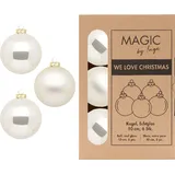 INGE-GLAS Weihnachtskugeln 10cm Glas 6 Stück - Champagner