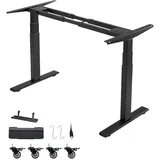 Vevor Höhenverstellbarer Schreibtisch Gestell 125 kg 3 Stufige Tischbeine Schwarz