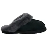 Reissner Lammfelle Lammfell Pantoffel NADINE mit Fellkranz Pantoffel schwarz 42