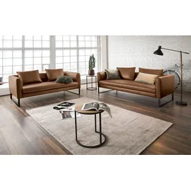 Candy 3C Candy 3-Sitzer Avola Designsofa mit Lederbezug, tolle Verarbeitungsdetails, bequem und komfortabel braun