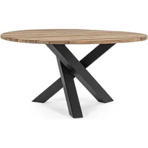 BIZZOTTO Brandon Gartentisch Ø 150 x 77,5 cm Schwarz/Grau