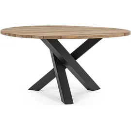 BIZZOTTO Brandon Gartentisch Ø 150 x 77,5 cm Schwarz/Grau