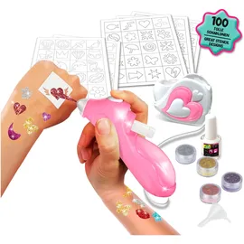 Lena Airbrush Tattoo Studio mit 100 Schablonen und 4 Glitter Farben