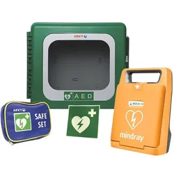 Mindray - Beneheart C1A Defibrillator - vollautomatischer Erste-Hilfe Defibrillator + ARKY Außenschrank mit Heizelemente (24V)