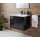 MCW Waschbecken + Unterschrank MCW-D16, Waschbecken Waschtisch, MVG-zertifiziert, hochglanz schwarz