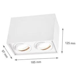 Spectrum Chloe Duo 2 GU10 eckig weiß