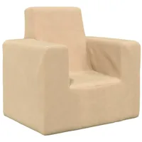 vidaXL Kindersofa Modell 8 90 x 200 cm Polyester weiß creme