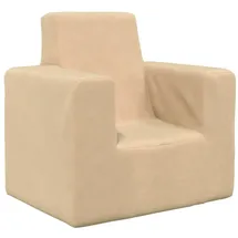 vidaXL Kindersofa Modell 8 90 x 200 cm Polyester weiß creme