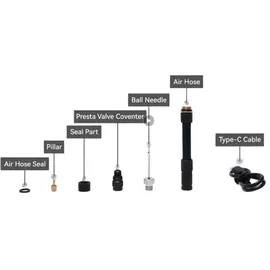 Muc-Off Airmach Electric Mini Pro Inflator Luftpumpe schwarz, 64,5 x 63 x 28 mm