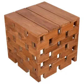 Mr. Deko Teakholz Beistelltisch Hocker Dunham