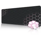 FAIRYGATE Deskpad Mouse Pad Schreibtischmatte Schwarz Übergröße Mauspad Gaming XXXL Mousepad groß mit Motiv Tischunterlage Large Size - verbessert Präzision und Geschwindigkeit XXL B6002-L