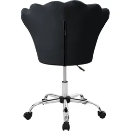 ML-Design Bürostuhl 2Er Set Drehstuhl Höhenverstellbar aus Samt Schwarz