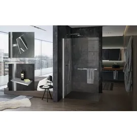 Hüppe Select+ Seitenwand alleinstehend, 8mm - silber matt