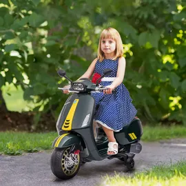 aiyaplay Kinder Elektro-Motorrad, 6V Kindermotorrad mit MP3, USB, FM-Radio, LED-Scheinwerfer, Kinderfahrzeug mit Trainingsrädern, 3 km/h, für 3-6