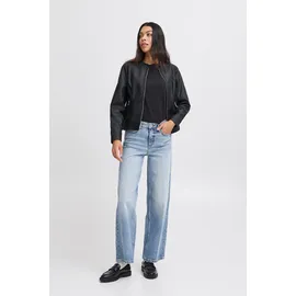 B.YOUNG BYACOM Damen, Jacke Kunstlederjacke 20809396, Größe:44, Farbe:Black (200451) - XXL