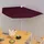 furnicato Halb-Sonnenschirm 180 x 90 cm Rot