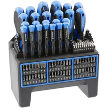 Högert 114-teiliges Schraubendreher & Bits Set Innensechskant Schwarz/Blau