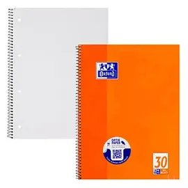 Oxford Collegeblock blanko A4 orange/schwarz