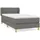 vidaXL Boxspringbett mit Matratze Dunkelgrau 100x200 cm Stoff