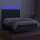 vidaXL Boxspringbett mit Matratze & LED Dunkelgrau 140x200 cm Stoff