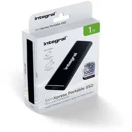 Integral SlimXpress Portable SSD 1 TB Schwarz (1000 GB), Externe SSD, Schwarz