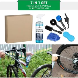 luxuskollektion Fahrrad Reinigungsset 7-in-1 mit 500ml